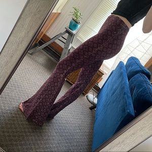 Purple flare pants